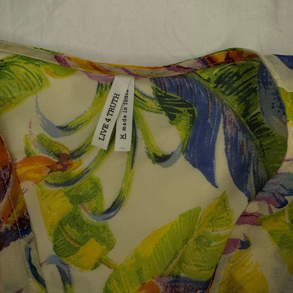 Live 4 Truth Swim Coverup Tropical Leaf Print Beach Dress X-Large Women’s - Picture 4 of 8